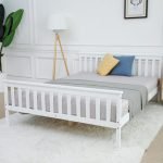 White Wooden Bed Frame - 3 Sizes & Optional Mattress