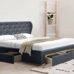 Fabric Storage Bed & Optional Mattress  2 Colours & Sizes!